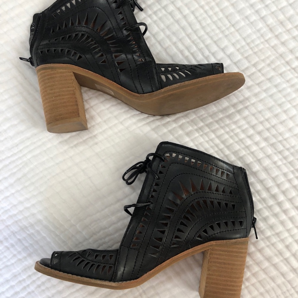 Jeffrey Campbell Lace-Up Open-Toe Pumps